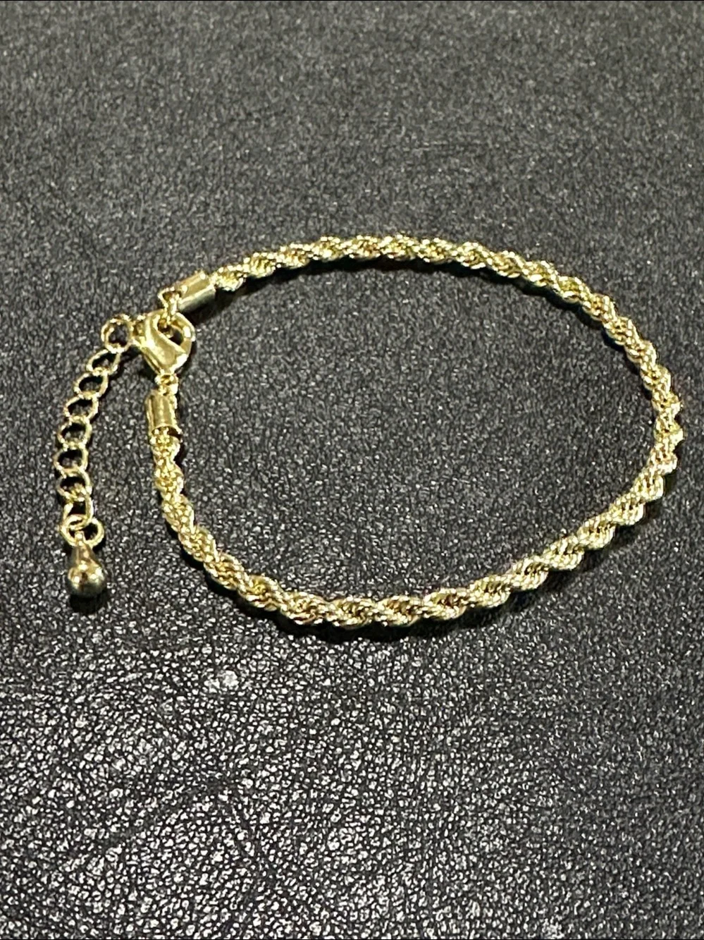 Gold Plate Twisted Rope Bracelet
